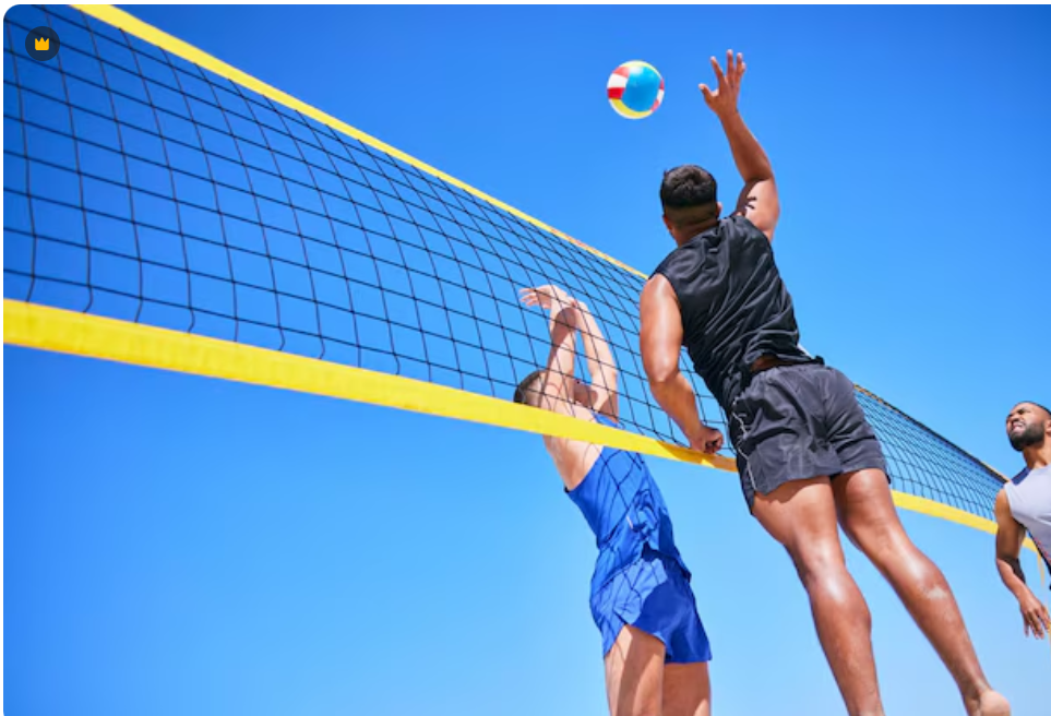 Partida de vôlei de praia